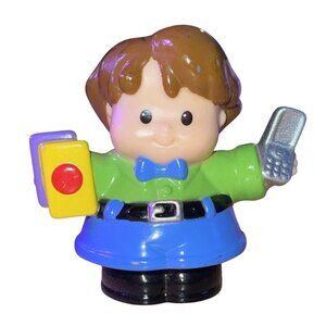 Fisher-Price Little People Figure - Orange Hair, Bowtie, Phone - Collectible